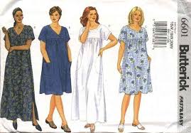 Butterick Sewing Pattern 6601 Womans Plus Size 28w 32w Easy Loose Fitting Summer Dress Muumu Butterick Dress Patterns Pattern Dress Women Dress Sewing Patterns