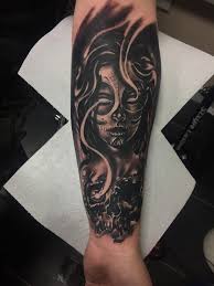 Black And Grey Realism Tattoo Artists Scotland Black Grey Dia De Los Muertos Piece Done By Bill Sellas At Shazink Tattoo In Aberdeen Scotland Flash Tattoo Black Tattoos R Tattoo