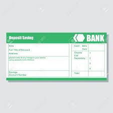 Bank deposits are assets to you and liabilities to the bank. Deposit Saving Account Bank Payment Paper Slip With Text Space To Add Your Identity And Amounts Vector Illustration Royalty Free Cliparts Vectors And Stock Illustration Image 125121827