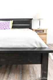 The plans for a king or queen are linked above. Easy Diy Queen Bed Frame Houseful Of Handmade