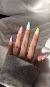 Home acrylic nails pastel nails: Inspiring Spring Pastel Nails Color Ideas 09 Springnails Cute Acrylic Nail Designs Multicolored Nails Acrylic Nails Coffin Short