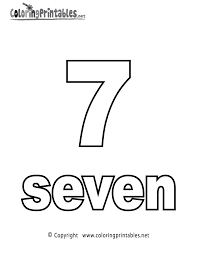 These alphabet coloring sheets will help little ones identify uppercase and lowercase versions of each letter. Number Seven Coloring Page A Free Math Coloring Printable