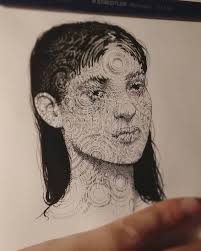 Artist: Miles Johnston "day 7. Anger parasite. Having some fun with  exploring forms and mark making. Unsure with some parts but...