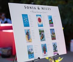 Mexican Loteria Table Seating Chart I Used Adobe Illustrator To Make The Sign And Had I Seating Chart Wedding Spanish Style Weddings 50th Wedding Anniversary