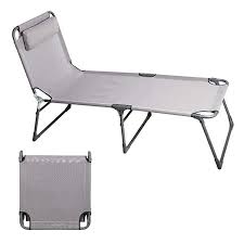 Portal Folding Camping Cot Patio Beach Poolside Chaise Lounge Chair Bed Seat Height 15 75 4 Adjustable Rec Poolside Chaise Lounge Poolside Chaise Camping Cot