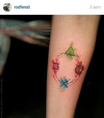 By Fe Rod Felipe Rodrigues Brazil Tattoo Sketch Watercolor Play Station Games Joystick Muthis Dovmeler Dovme Fikirleri Dovme