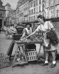 Buying New Vegetables At The Market Photograph By David E Scherman Cherbourg France 1944 Old Photography Women In History History