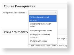 Students should speak with a counselor or a. How Do I Set Up A Prerequisite Course Guide Setting Up Your Portal Openlearning Help Community