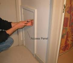 Create Framed Drywall Access Panels To Replace Our Old Painted Wood Paneling Ones Access Panel Access Panels Repair