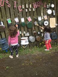 Music Wall With Numbered Coloured Octave Of Pans To Play Simple Tunes Like Twinkle Twinkle And Kids Garden Play Backyard Kids Play Area Kids Outdoor Play