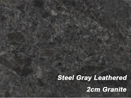 Using a medium grey granite, to match the appliances and stove hood, brings uniformity throughout the kitchen. New Product 2cm Granite Steel Gray Leathered Factory Suppliers Manufacturers Quotes