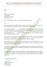 The employer is under a. Sample Termination Letter To Employee For Absconding