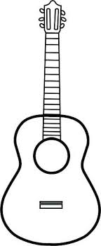Printable Guitar Template Free Pick Guitar Outline Guitar Patterns Guitar Crafts