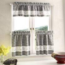 Burlap curtains ruffled country kitchen tie up valance rustic primitive window french country farmhouse curtain living room ruffle blind. Country Curtains For Kitchen Wayfair