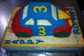 Butter Icing Birthday Cake For Little Boy Car Cake With Buttericing Yellow And Blue Disney Cars Cake Birthday Cake Kids Cake Designs Birthday
