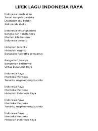 It has been the national anthem since the proclamation of indonesian independence on 17 august 1945. Lirik Lagu Indonesia Raya