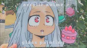 Anime Glass Painting Tutorial Anime Canvas Art Anime Glass Painting Anime Canvas Painting