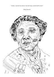 Mary Seacole: Black history colouring page