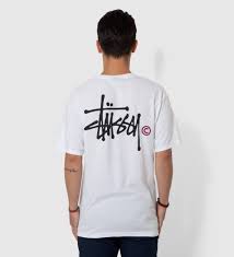 white basic logo t shirt stussy t shirt shirts