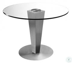Measures 30 inches high x 42 inches round. Julia 42 Glass Round Dining Table From Bellini Modern Living Coleman Furniture