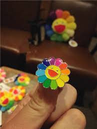 Keep your spirits bright and your smile big by copping this cute collectible today. New Takashi Murakami Flower Rainbow Pin Badge Kaikai Kiki Mini Other Japanese Anime Japanese Anime Collectables