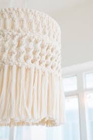 This is a diy tutorial for a macrame hanging pendant light. Make This Gorgeous Diy Macrame Chandelier Collective Gen