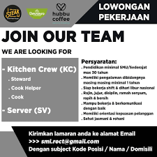 Mengajukan lamaran pekerjaan sebagai cook helper di perusahaan yang bpk. Loker Jabodetabekid