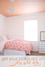 Diy Gold Polka Dots Using Decals A Thoughtful Place Girl Room Polka Dot Room Trendy Bedroom