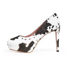 Black And White Animal Print Shoes Womens Cow Print High Heels Animal Print Black Brown White Women S Platform 4 Heels Pump Shoes Women High Heels Pump