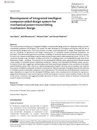 PDF) Development of integrated intelligent computer-aided design system for  mechanical power-transmitting mechanism design