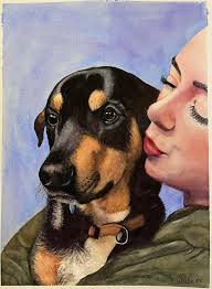 Watercolor painting of Wisconsin landscape from Mitchell Park in Brookfield