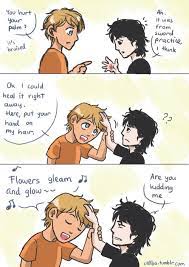 This is al fluff with a little angst. I Do Not In Any Way Shape Or Form Ship Solangelo But This Was Too Funny Not To Pin Why You No Ship Them Percy Jackson Funny Percy Jackson Books Solangelo