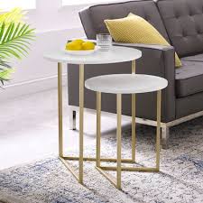 Mercury Row Mcnett 2 Piece Frame Nesting Tables Wayfair In 2020 Nesting End Tables Nesting Tables Marble Tables Design
