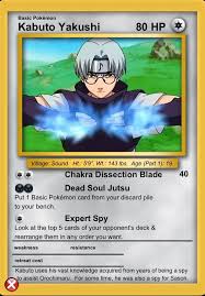 Kabuto Yakushi Pokemon Cards Pokemon Anime Naruto