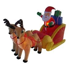 The Holiday Aisle 6 Ft Long Santa Sleigh With Two Reindeer Decoration Inflatable Reviews Wayfair The image of santa claus as a benevolent character became reinforced with its association with charity and philanthropy, particularly by organizations unbeknownst to many, santa actually has to use many sleighs and fake santa drivers to get the job done christmas eve, and the transportation. 6 ft long santa sleigh with two reindeer decoration inflatable