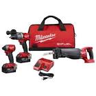 M18 FUEL 18V Lithium-Ion Brushless Cordless Combo Kit (3-Tool) w/(2) 5Ah Batteries & Charger 2997-23 Milwaukee Tool