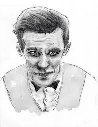 Artist's painted blue dragons figures