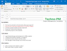 Project Status Update Email Sample Templates And Examples Project Status Report Pamphlet Template Email Templates