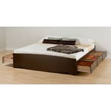 Three large drawers positioned below the bed. Prepac Espresso Twin Xl Mates Xl Platform Storage Bed 3 Drawers Ebx 4105 K