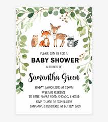 Posted on june 22, 2016 september 3, 2016 by emma jess. Baby Shower Invitation Printable Woodlands Baby Shower Invites Transparent Png 819x1024 Free Download On Nicepng