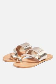 Basic flat sandals for women the perfect pair of flat sandals should balance comfort and style. Womens Honey Gold Flat Sandals Gold Gold From Topshop On 21 Buttons