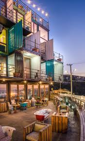Deep dark black shipping container house in sydney, australia. Shipping Container Homes Buildings Shipping Container Hotel Winebox Valparaiso Chile