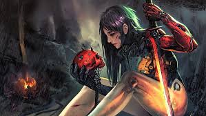 Are there any badass women in cyberpunk? Digital Art Artwork Cyber Cyberpunk Neon Lights Neon Lights Mask Hd Wallpaper Wallpaperbetter