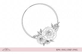 Flower Frame Svg Floral Wreath Svg 487452 Illustrations Design Bundles
