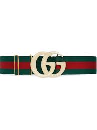 Gucci leather belt, white, rectangle png. Gucci Elastic Web Belt With Double G Buckle