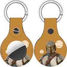Amazon.com: Case for AirTag, PU Leather AirTag Holder with Keychain Hanging  on Dog Collar Backpacks Wallet, Safety Anti-Lost Airtag Case Cover with Key  Ring (ADN185) - Boba Fett : Electronics