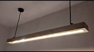Stylische Kuchenlampe Mit Led Streifen Und Holzbalken Selber Bauen