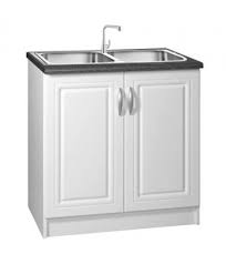 25 cuisines blanches et bois. Meuble Cuisine Sous Evier 2 Portes 80cm Dina Blanc Avec Moulures