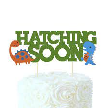 Hatching Soon Cake Topper Dinosaur Baby Shower Cake Topper Dinos Jornaldoempreendedor Com Br
