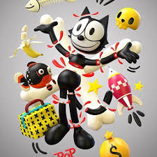 Popartoons Unplugged Felix The Cat Instaart Toydesign Popartoons Skulltoons Lowbrow Popcu Character Design Illustration Character Design 3d Character